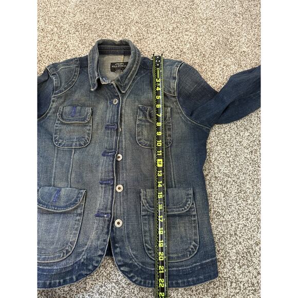 Polo Ralph Lauren Vintage Denim Molly Jean Jacket Motorcycle Trucker Size Medium - Picture 6 of 6